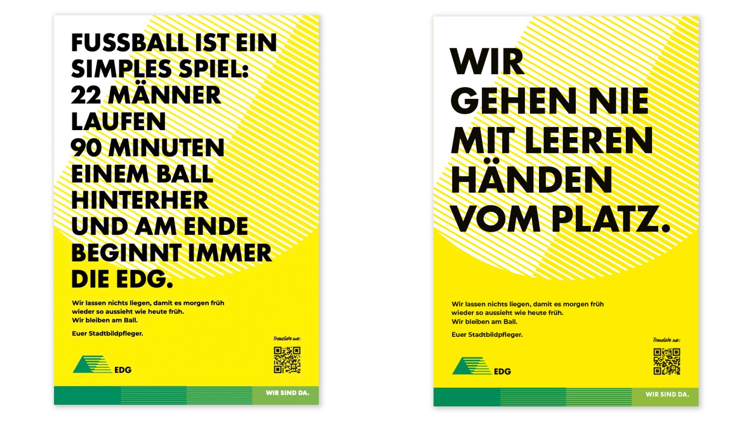 Kampagnenmotive EDG in der Innenstadt Dortmund