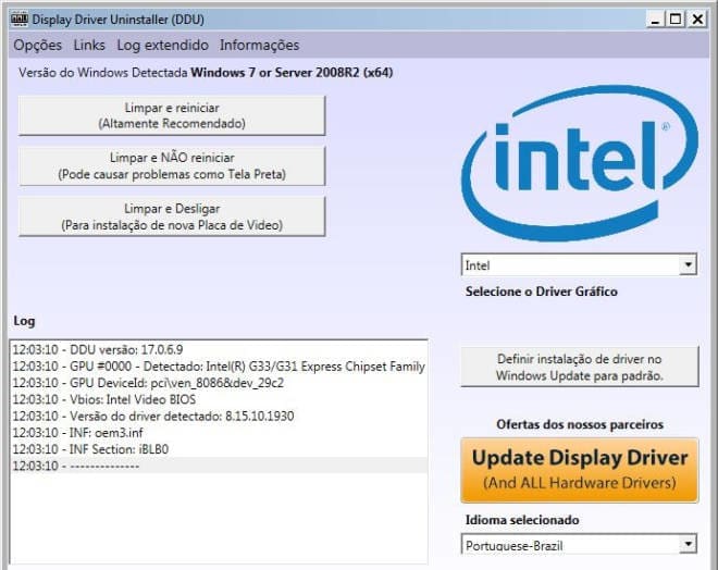 Desinstalar Drivers de vídeo remover drivers AMD, NVIDIA e Intel