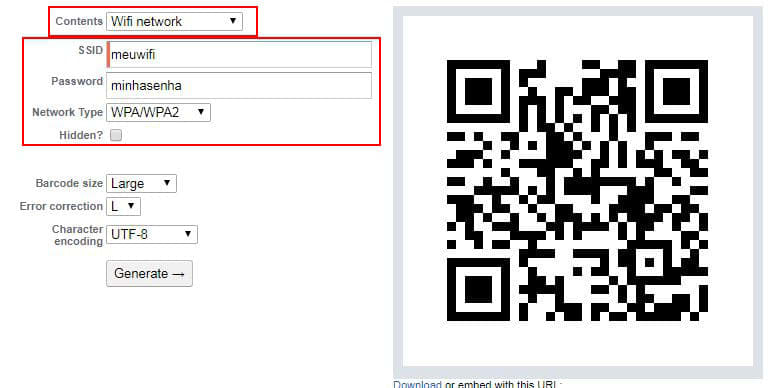 Генератор qr wifi