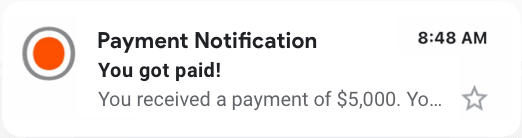Payments email