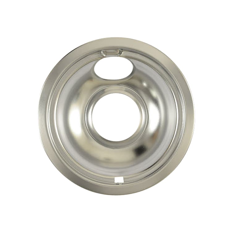 Whirlpool WPW10196406 Range Drip Bowl 6" W/Hole Chrome 3150246RW 1534547 241341 242637 244403 256691 257311 305837K 306796 308539 3148357 3195208 4157961 4164315 4164381 4165495 4165520 42143 4315101 4315238 4320551 4396092 5-60215 52515 560215 7-66