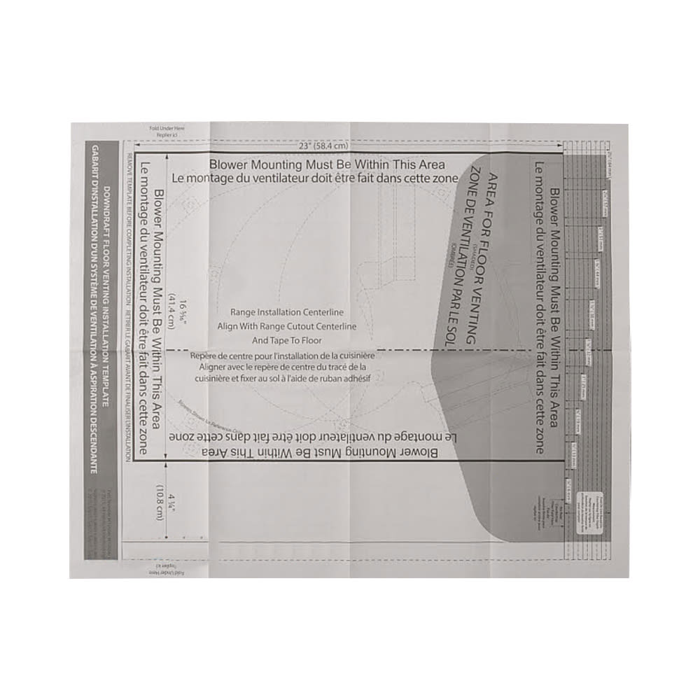 Whirlpool W11643128 Range Template W10817089 W10836472