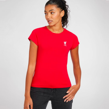 Ladies Liverbird Emb Tee - Red