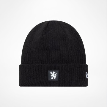 Beanie Rubber Lion Crest - Musta 