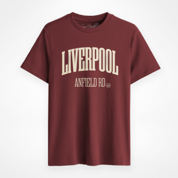 T-shirt Liverpool - Mörkröd