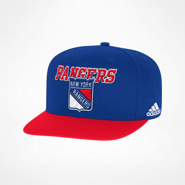 NHL New York Rangers adidas Authentic Dassler Flat Brim Snapback Cap Hat