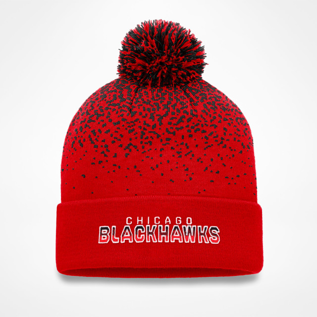 Chicago Blackhawks Iconic Gradient Pom Knit Hat - Supporters Place