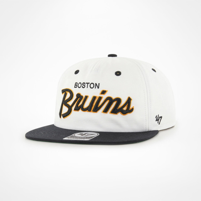 47 Black Boston Bruins Sure Shot Captain Snapback Hat