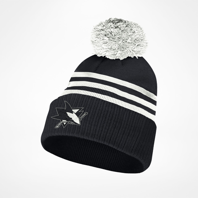 Stripe Cuffed Pom Beanie - Supporters 