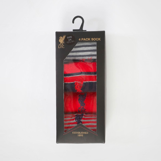 Liverpool FC 4Pack Boxed Sock Junior
