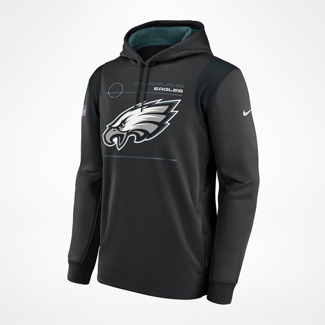 Nike Men's Black Philadelphia Eagles Wordmark Therma Performance