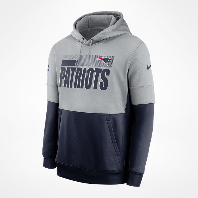 New England Patriots Team Name Lockup Therma Hoodie - Supporters Place