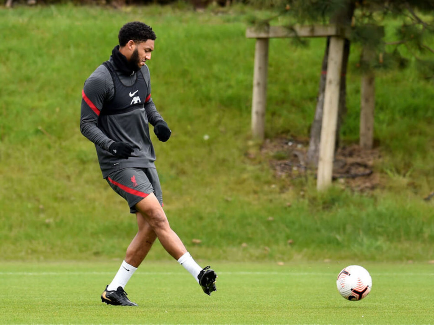 Bild till nyheten Gomez och Van Dijk tränar med boll