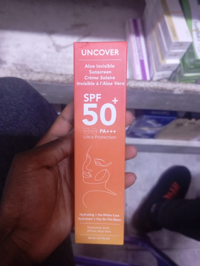 UNCOVER ALOE INVISIBLE SUNSCREEN SPF 50 80ML