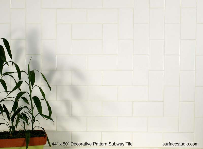 Decorative Pattern 3" x 6" Subway Tile (70 lbs) 