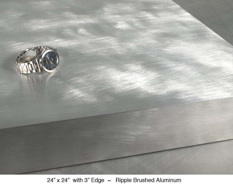 Rippled Brushed Aluminum 3" Edge