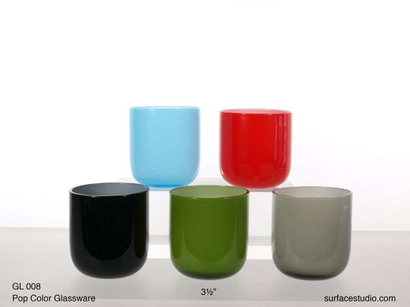 GL 008 Pop Color Glassware ~ $7 per item