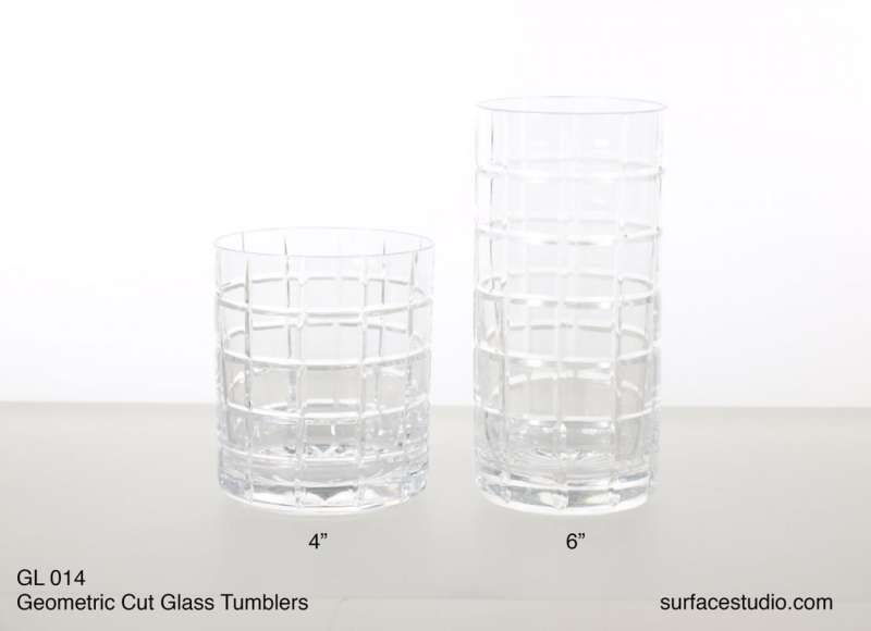 GL 014 Geometric Cut Glass Tumblers ~ $7 per item