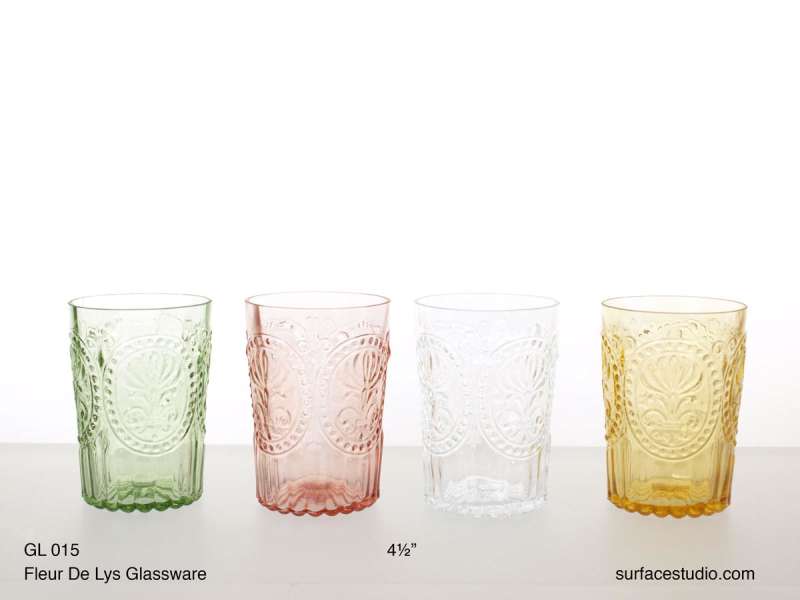 GL 015 Fleur De Lys Glassware ~ $7 per item