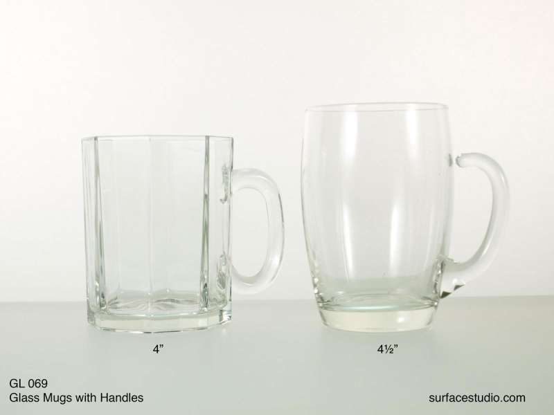 GL 069 Glass Mugs With Handles ~ $7 per item