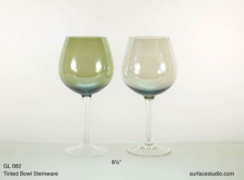 GL 082 Tinted Bowl Stemware ~ $7 per item