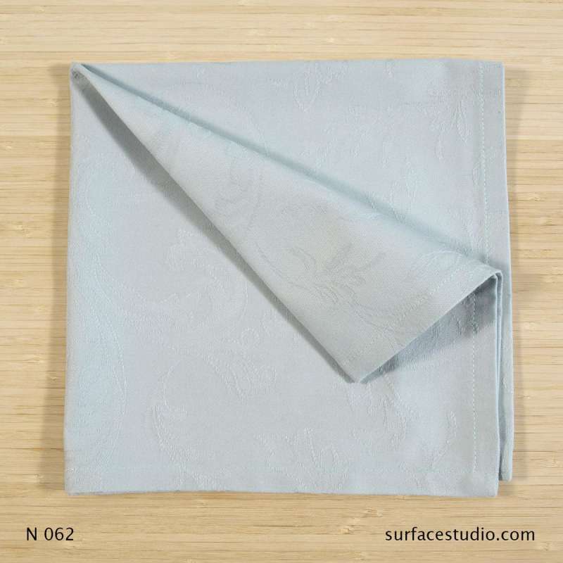 N 062 Light Blue Solid Light Patterned Napkin