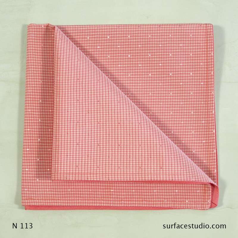 N 113 Pink Checkered Napkin 