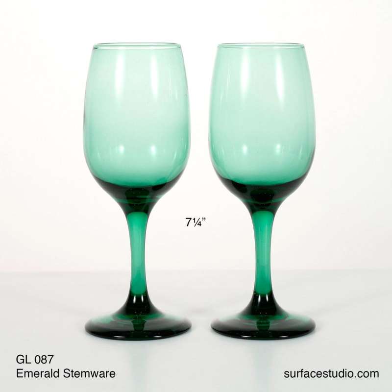 GL 087 Emerald Stemware ~ $7 per item