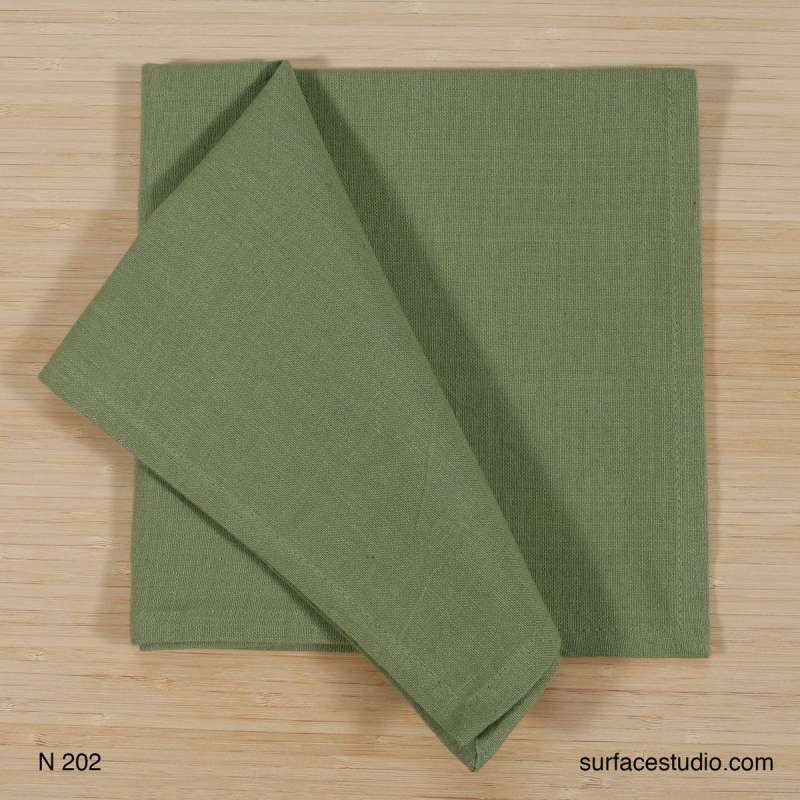 N 202 Solid Green Napkin ~ 4 Available $7 Each