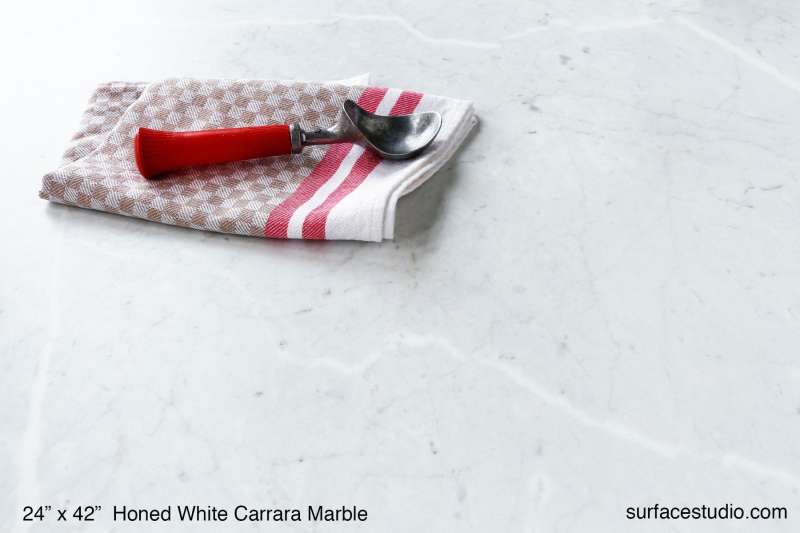 Honed White Carrara Marble (90 lbs)