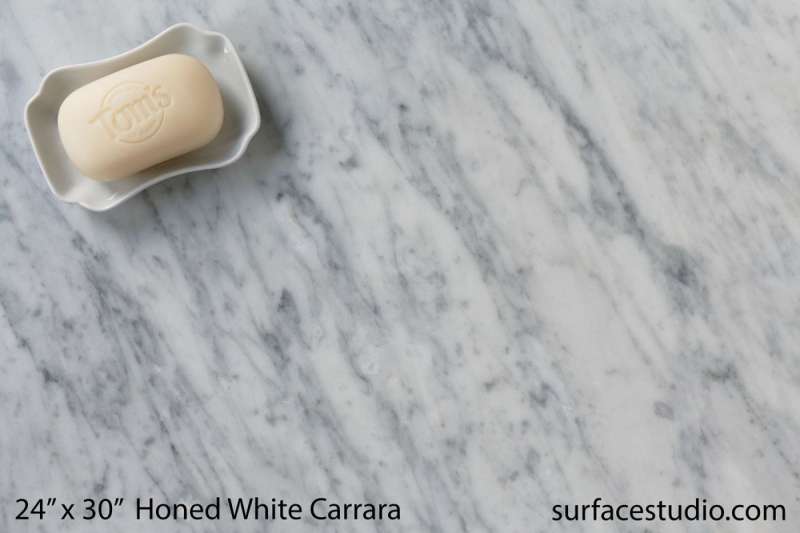 Honed White Carrara Marble (95 lbs) 