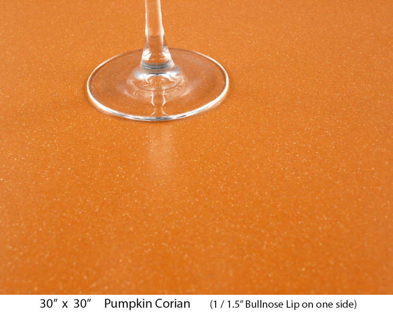 Pumpkin Corian (1 ½" Bullnose lip on one side)