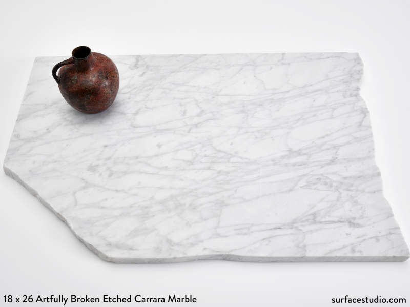 Artfully Broken Etched Carrara Marble (30 lbs) 