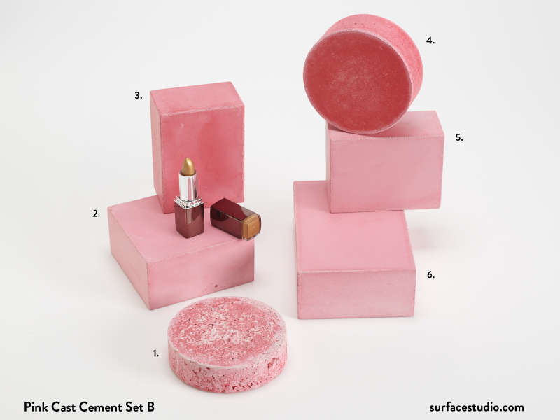 Pink Cast Cement Set B (6) $30 - $35 each (L5)