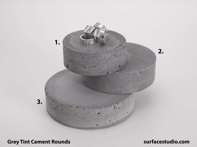 Grey Tint Cement Rounds (3) $35 each (L6)