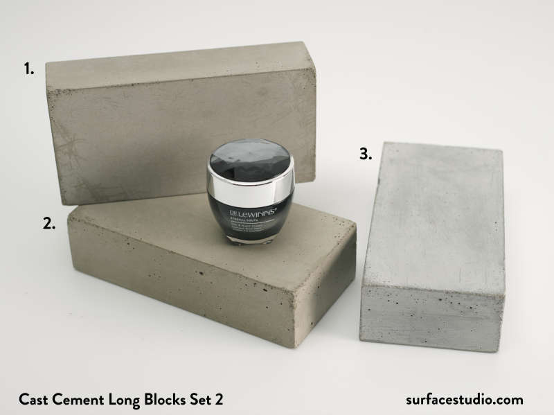 Cast Cement Long Blocks Set 2 (3) $45 each (F2)