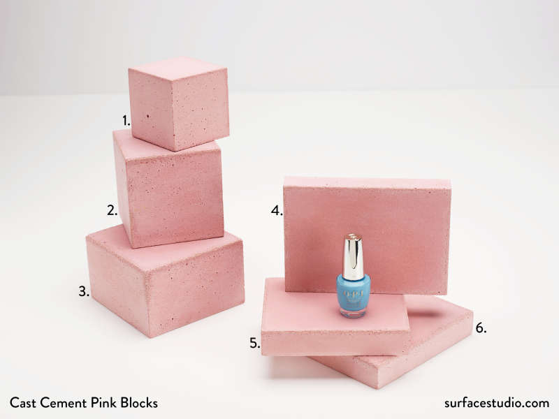 Pink Cast Cement Blocks (6) $30 - $40 Each (L5)