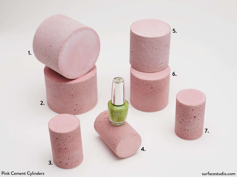 Pink Cement Cylinders (7) $30 - $40 (L5)