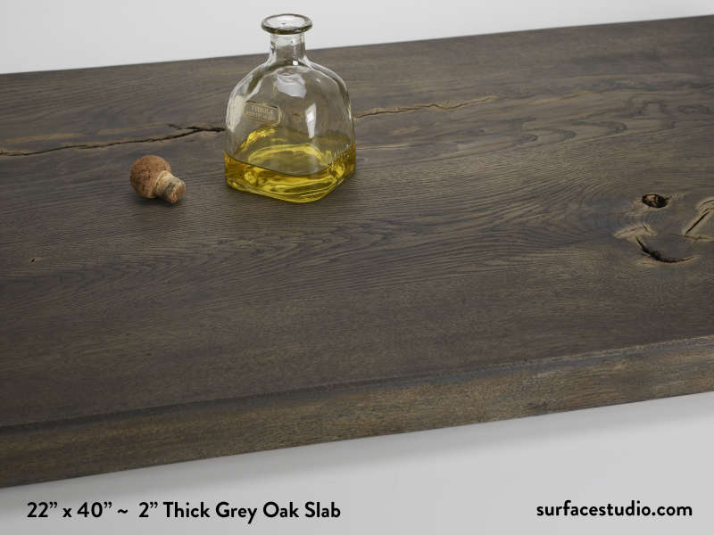 2" Thick Grey Oak Slab (40 lbs) 
