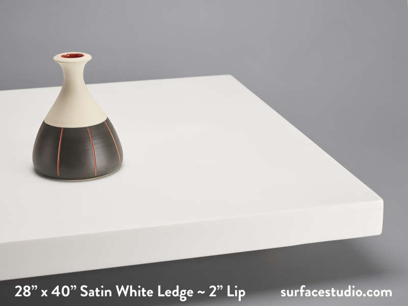 Satin White Ledge ~ 2" Lip ( 20 lbs)