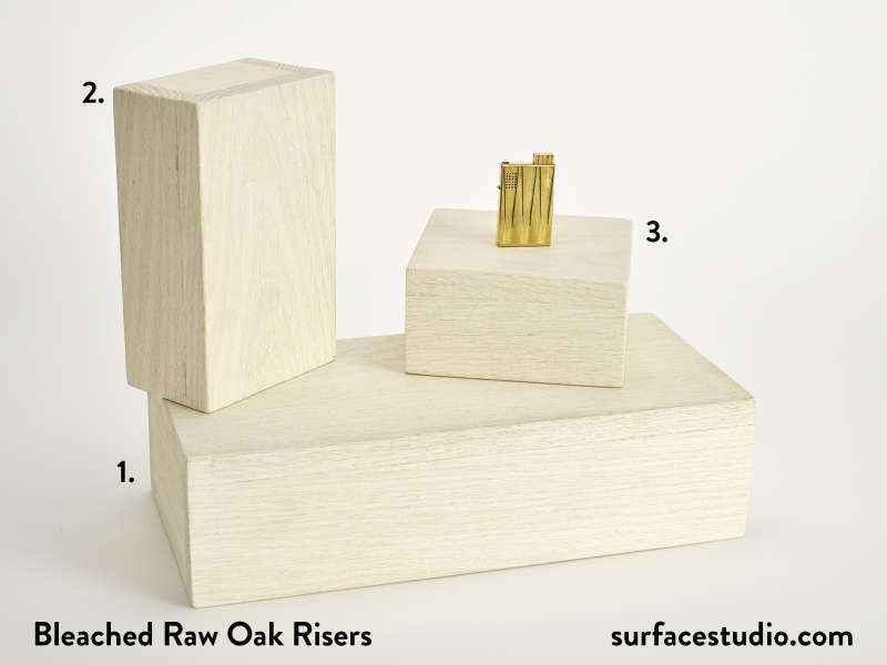 Bleached Raw Oak Risers (3) $45 - $55 (Mini C2)