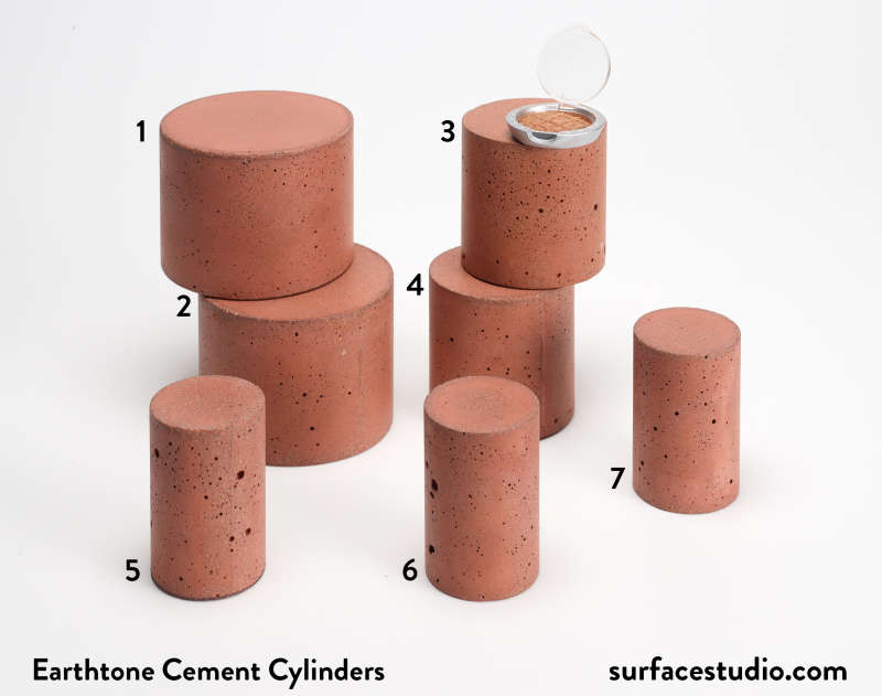 Earthtone Cement Cylinders (7) $30 - $40 (G4)
