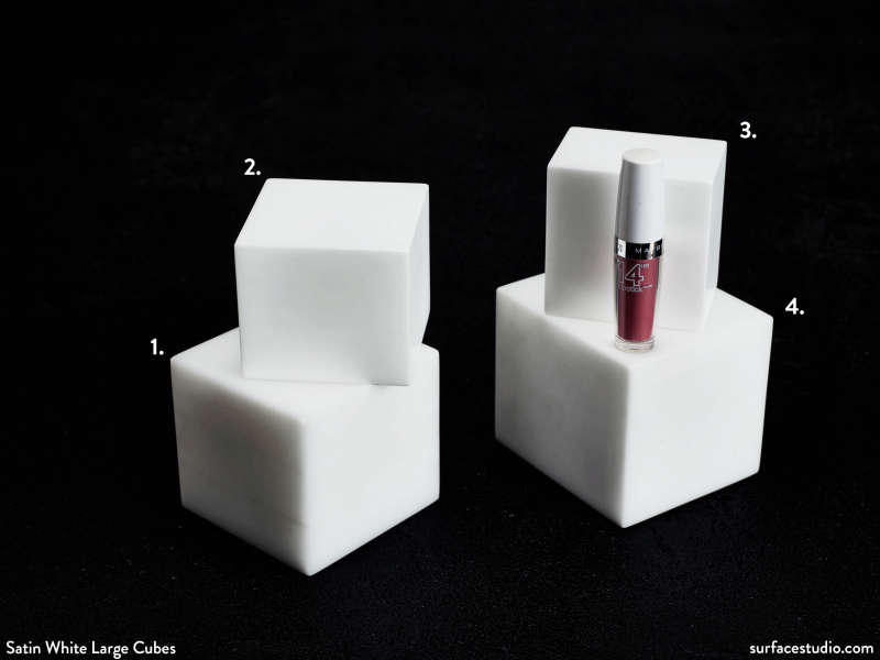 Satin White Large Cubes (4) $35 - $40 (J2)