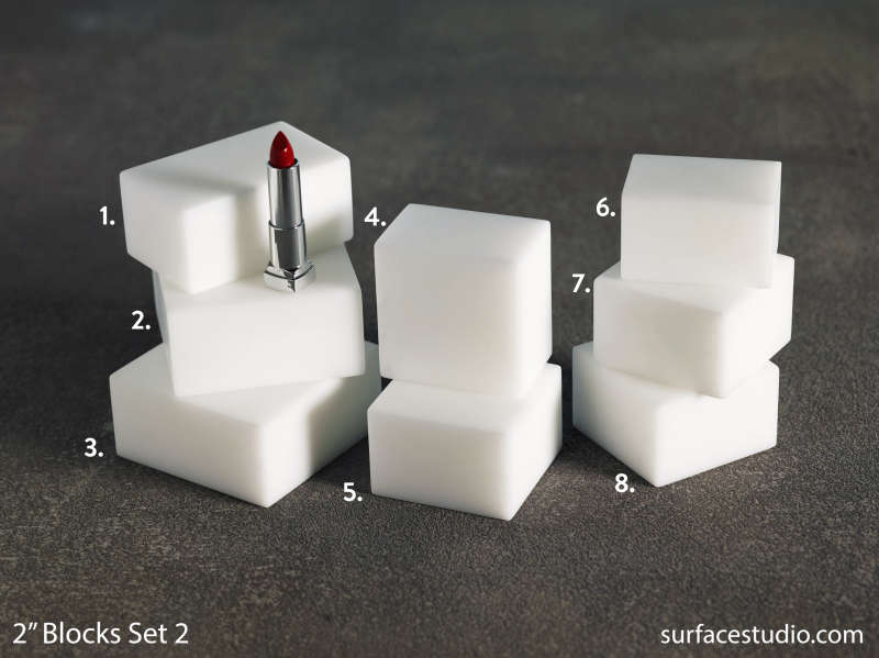 Satin White 2" Blocks Set 2 (9) (J2)