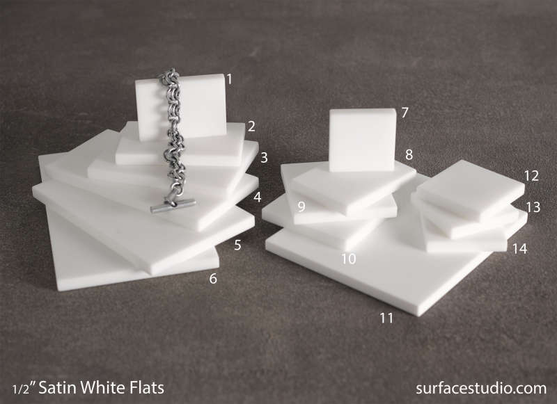 Satin White ½" Flats  (14) $20 to $30 (J2)