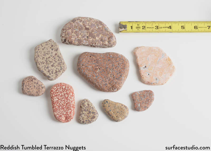 Reddish Tumbled Terrazzo Nuggets (9) (Mini D2)
