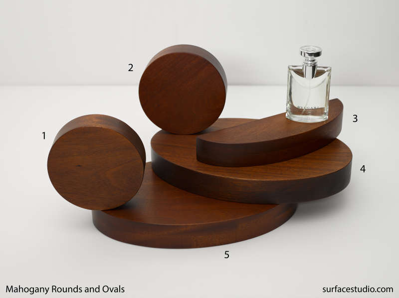 Mahogany Rounds and Ovals (5) $45 - $75