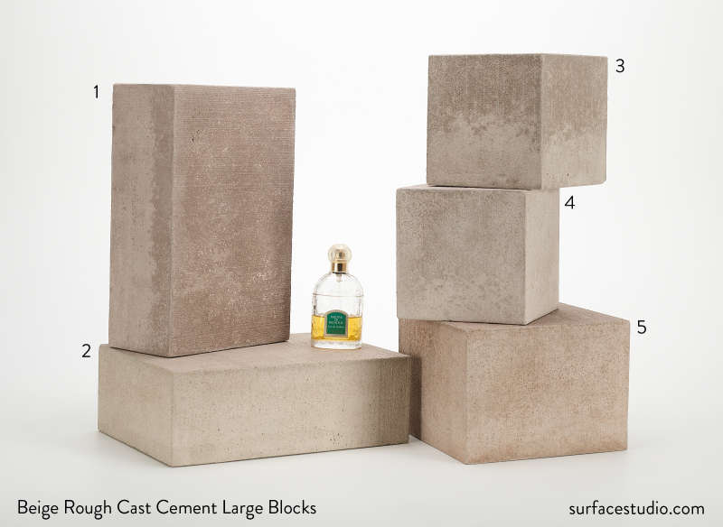Beige Rough Cast Cement Large Blocks (5) $55 - $65 (Mini B5)