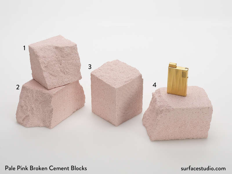 Pale Pink Broken Cement Blocks (4) $45 each (E4)