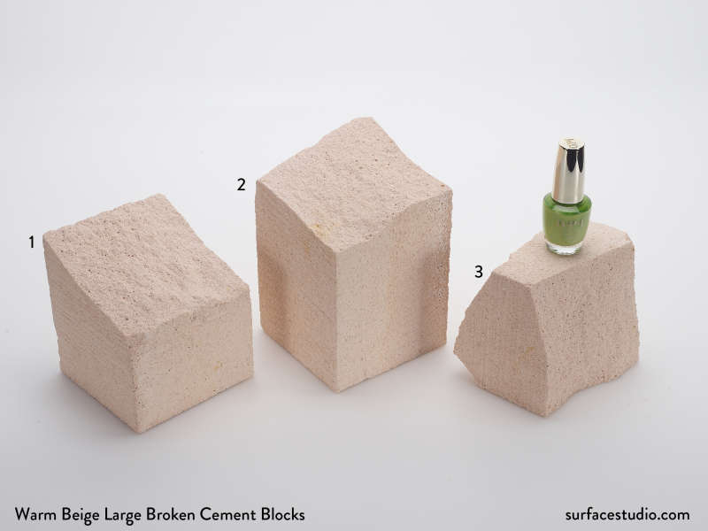 Warm Beige Large Broken Cement Blocks (3) $45 each (E4) 